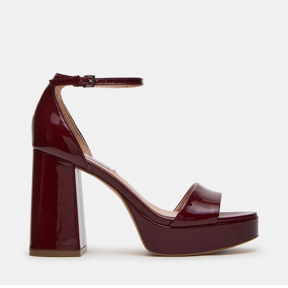 Steve Madden Wine Colored Platform Heel New in Box